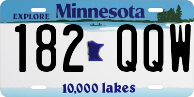 MN license plate 182QQW