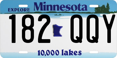 MN license plate 182QQY