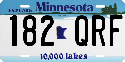 MN license plate 182QRF