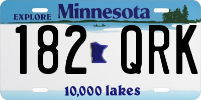 MN license plate 182QRK