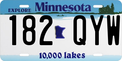 MN license plate 182QYW