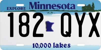 MN license plate 182QYX