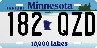 MN license plate 182QZD