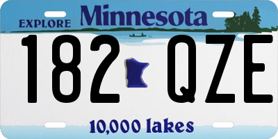 MN license plate 182QZE