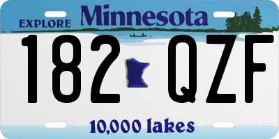 MN license plate 182QZF