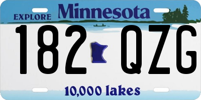 MN license plate 182QZG