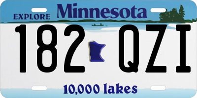 MN license plate 182QZI