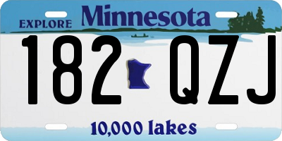 MN license plate 182QZJ