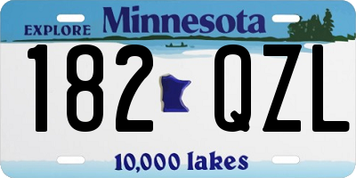 MN license plate 182QZL