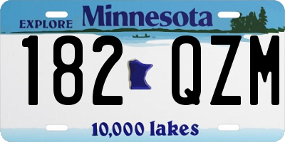 MN license plate 182QZM
