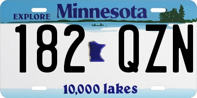MN license plate 182QZN