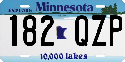 MN license plate 182QZP