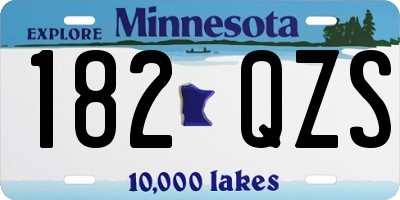 MN license plate 182QZS