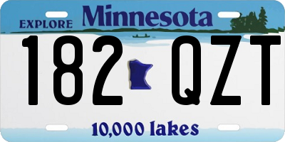 MN license plate 182QZT