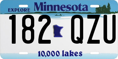 MN license plate 182QZU