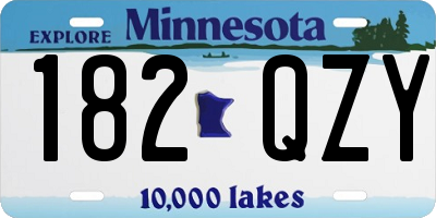 MN license plate 182QZY