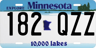 MN license plate 182QZZ