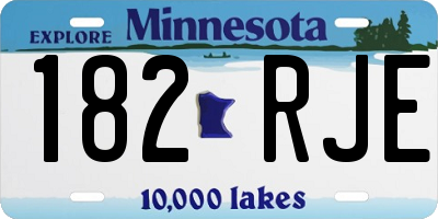 MN license plate 182RJE