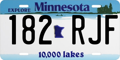 MN license plate 182RJF