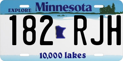 MN license plate 182RJH
