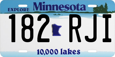 MN license plate 182RJI