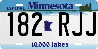 MN license plate 182RJJ