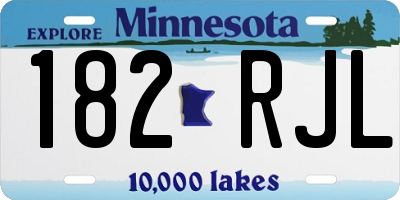 MN license plate 182RJL