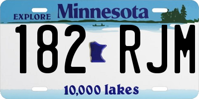 MN license plate 182RJM
