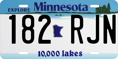 MN license plate 182RJN