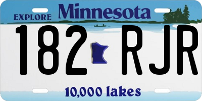 MN license plate 182RJR