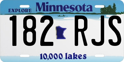MN license plate 182RJS