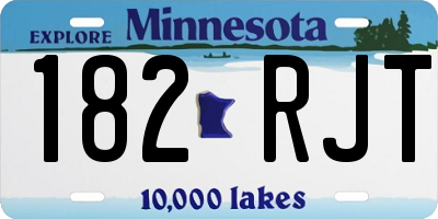 MN license plate 182RJT