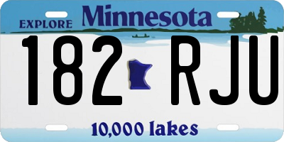 MN license plate 182RJU