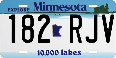 MN license plate 182RJV