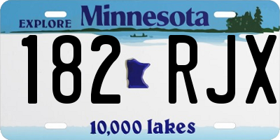 MN license plate 182RJX