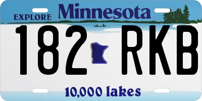 MN license plate 182RKB