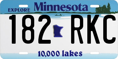 MN license plate 182RKC