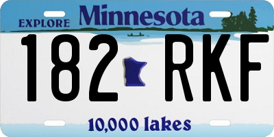 MN license plate 182RKF