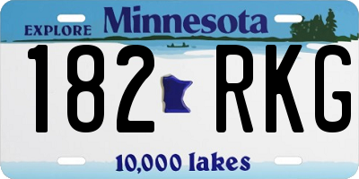 MN license plate 182RKG