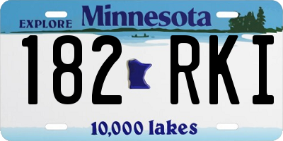 MN license plate 182RKI