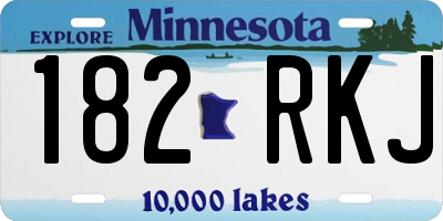 MN license plate 182RKJ