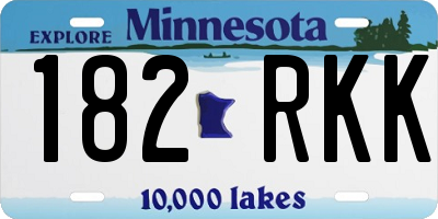 MN license plate 182RKK