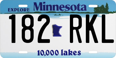 MN license plate 182RKL
