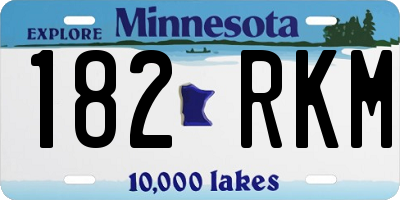 MN license plate 182RKM