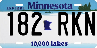 MN license plate 182RKN