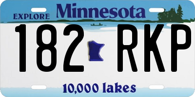 MN license plate 182RKP