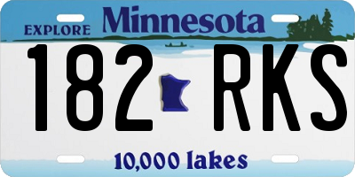 MN license plate 182RKS