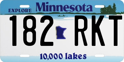 MN license plate 182RKT