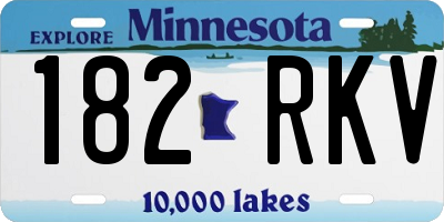 MN license plate 182RKV