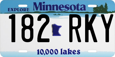 MN license plate 182RKY